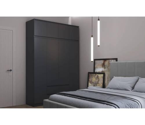 Шкаф Берген 82.01+Антресоль 82.04 (ЛДСП Диамант серый)