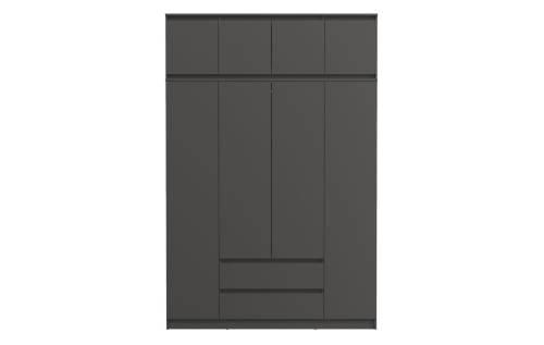 Шкаф Берген 82.01+Антресоль 82.04 (ЛДСП Диамант серый)