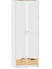НМ 011.80 Шкаф для одежды Оттавия Белый/Дуб золотой