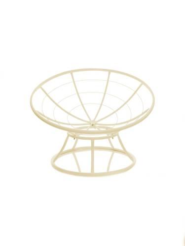 Кресло ПАПАСАН без ротанга бежевое, коричневая подушка