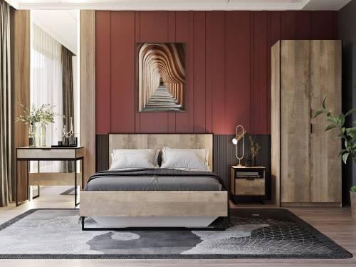 НМ 011.36 Фолк Тумба прикроватная Дуб Гранж Песочный