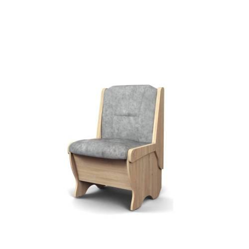 Скамья Лотос 550 / Дуб Сонома / Велюр Графит