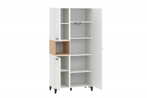 Шкаф комбинированный Берген НМ 013.07 Белый/Дуб Бунратти