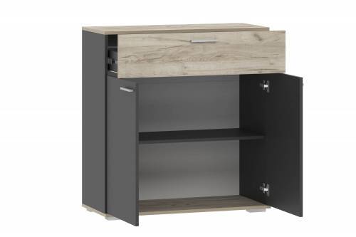 Прихожая Санти-1 Антрацит/Дуб крафт серый