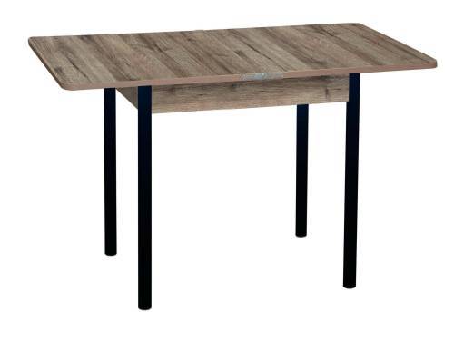 Стол обеденный ЭКО 80*60 / Дуб веллингтон / Опора № 2-круглая муар черный