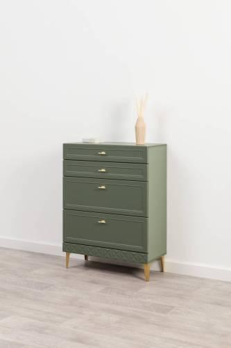 Комод Марион 16.249, Дымчатый Зеленый/Олива шагрень