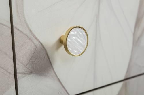 Шкаф Флоу 16.329, Кашемир/ Белый PE шагрень