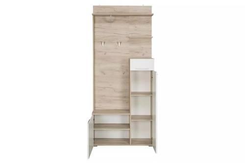 Лайн Шкаф 10.16 Дуб серый/Белый глянец