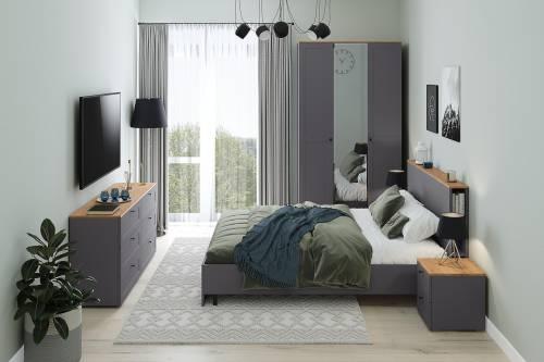 Комод Остин 16.240, Серый Графит/Дуб Золотой Крафт