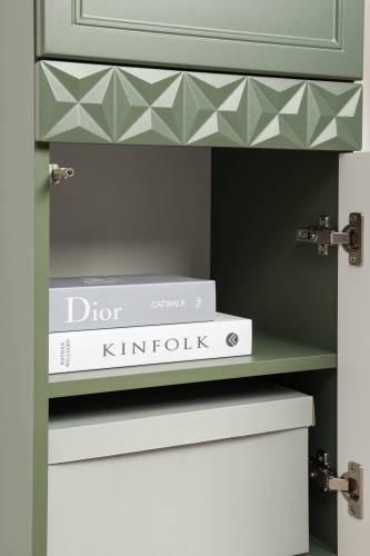 Шкаф-пенал Марион 16.333.01, Дымчатый Зеленый/Олива шагрень