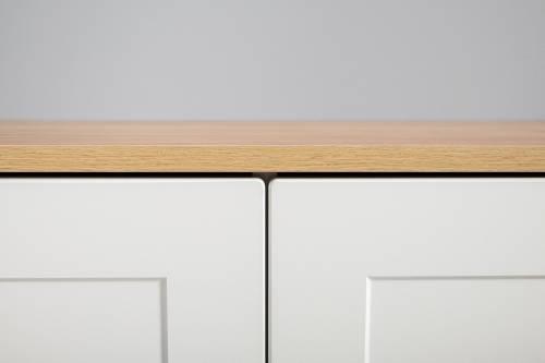 Комод Остин 16.240, Белый PE шагрень/Дуб Золотой Крафт