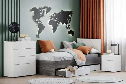 Детская Summit 3 / ясень анкор тёмный / белый