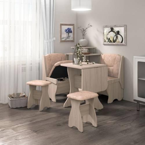 Скамья Лотос 550 / Ясень светлый / Велюр Латте