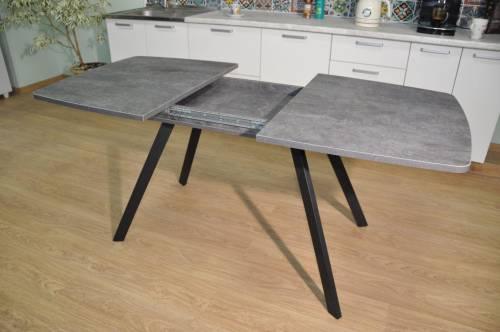 Стол обеденный раскладной Орфей Цемент темный