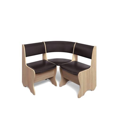 Кухонный набор Тюльпан-мини / дуб сонома / экокожа УМБЕР