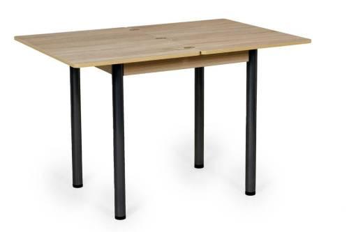 Стол поворотно-раскладной Ирис / Дуб Сонома / Черный