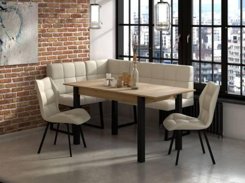 Стол Милан-3 / Дуб Крафт Золотой / Черный