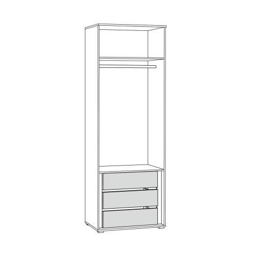 Остин Спальня 1 белый/дуб золотой