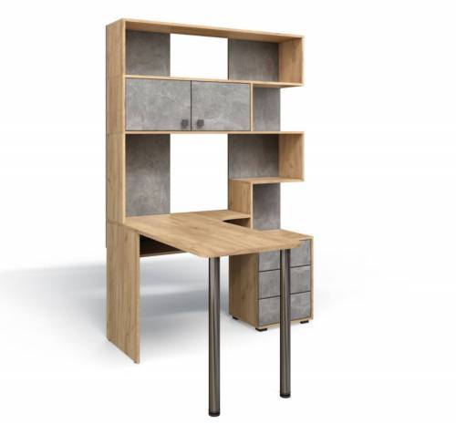 Стол Компьютерный СК-10 ЛЕВЫЙ Дуб крафт/ателье светлое