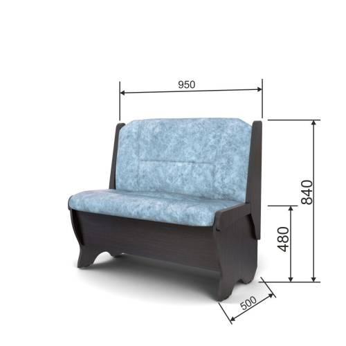 Кухонный набор Лотос ( Лотос 950 2 шт. + стол Ирис / черные опоры)  Венге / Велюр Лагуна