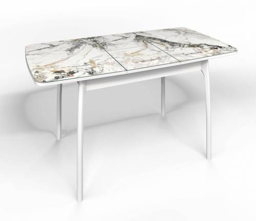 Стол СМ-6 Флорида опора массив изогнутая белый