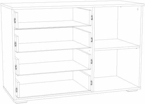 Комод НМ 041.39 Банни Дуб сонома/белый/макарун