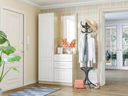 Прихожая Оливия-2 Дуб Сонома/белое дерево