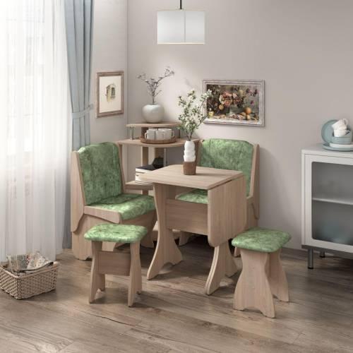 Скамья Лотос 550 / Дуб Сонома / Велюр Мохито