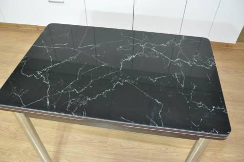 Обеденная группа Симпл фотопечать Мрамор черный №8