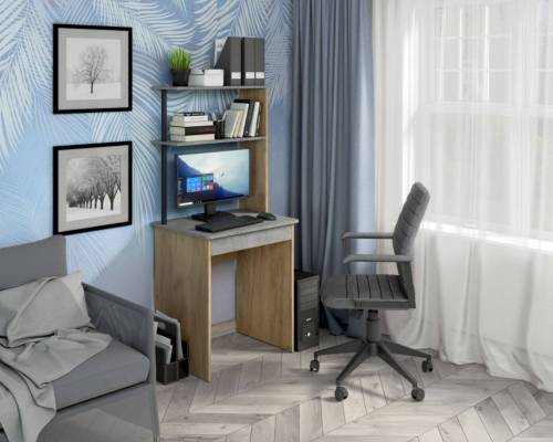 Стол компьютерный СК-4 дуб крафт/ателье