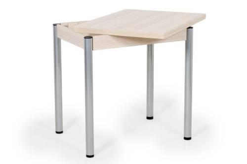 Кухонный набор Лотос ( Лотос 950 2 шт. + стол Ирис / черные опоры)  Дуб Сонома / Экокожа КРЕМ