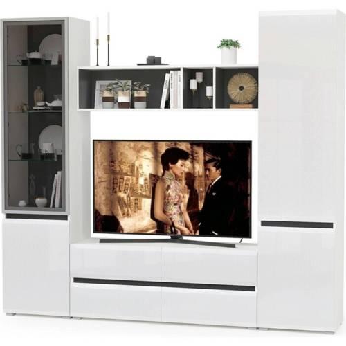 Гостиная Сидней №17 белый/белый глянец