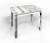 Стол СМ-2 Флорида ноги окрас квадратный белый/хром