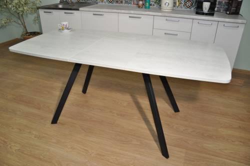 Стол обеденный раскладной Орфей Бетон белый