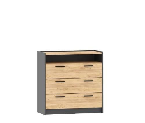 Спальня Оттавия 9 / Антрацит / Дуб Крафт Золотой