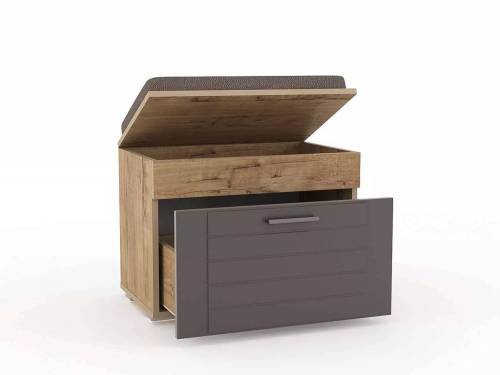 НМ 040.63 Тумба для обуви Ливорно /дуб бунратти / софт графит