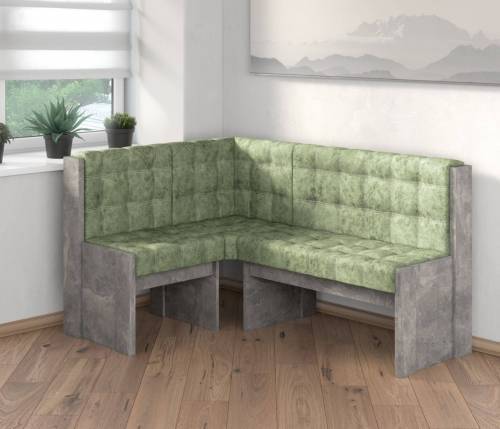 Угловая скамья Квадро бетон ателье / Мохито
