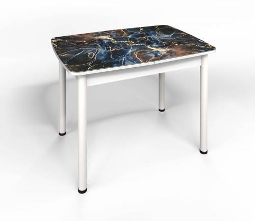 Стол СМ-5 Флорида ноги окрас круглый белый/серебро