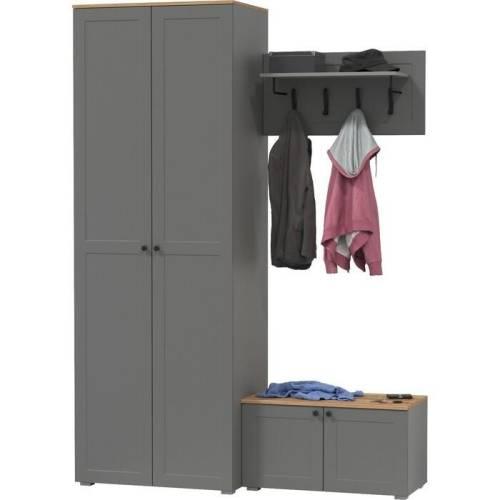 Прихожая Остин №36 Графит/дуб золотой