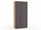 НМ 013.36 Шкаф для одежды Ливорно /дуб бунратти / софт графит