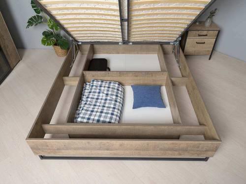 Трувор кровать 11.34 Дуб Гранж Песочный/Интра