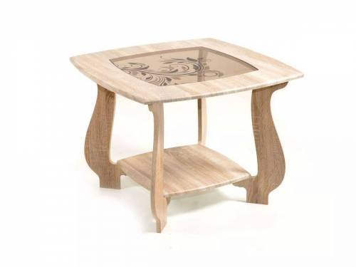 Стол журнальный СЖ-22 с рисунком Р3/дуб сонома