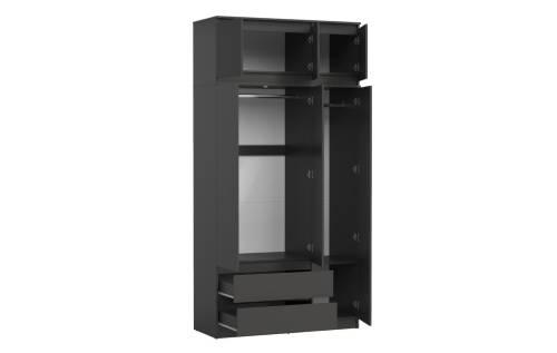 Шкаф Берген 82.02+Антресоль 82.05 (ЛДСП Диамант серый)