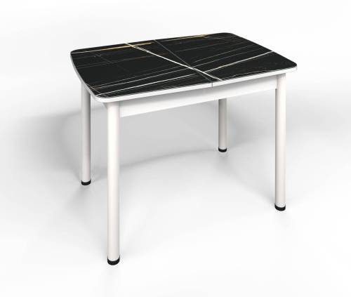 Стол СМ-3 Флорида ноги окрас круглый белый/серебро