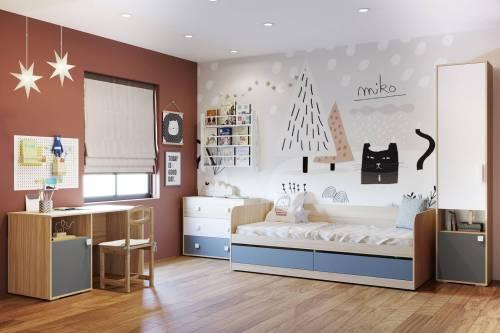 НМ 041.68 Стол письменный Элиот Маренго/Баунти Песочный