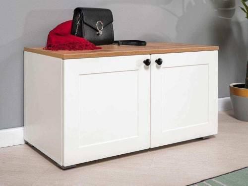 Остин Тумба 13.257 Белый шагрень/Дуб Вотан