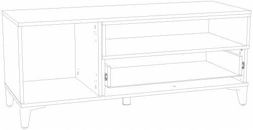 Тумба ТВА Bergen НМ 013.42 Белый/Дуб Бунратти