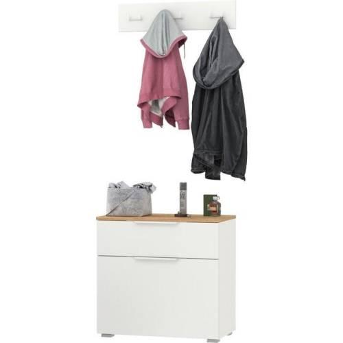 Прихожая Октава 11 Белый шагрень/Дуб золотой