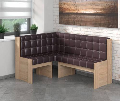 Угловая скамья Квадро дуб сонома/ Умбер