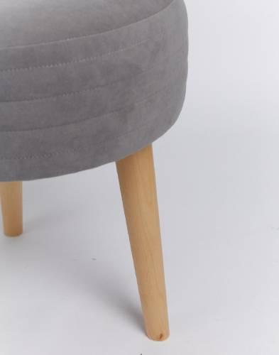 Табурет с мягким сиденьем (на ножках), №25 Серый